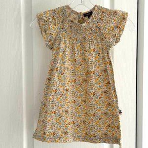Girls Smocked Floral Liberty summer dress flutter sleeves Size 4T $$  Saks